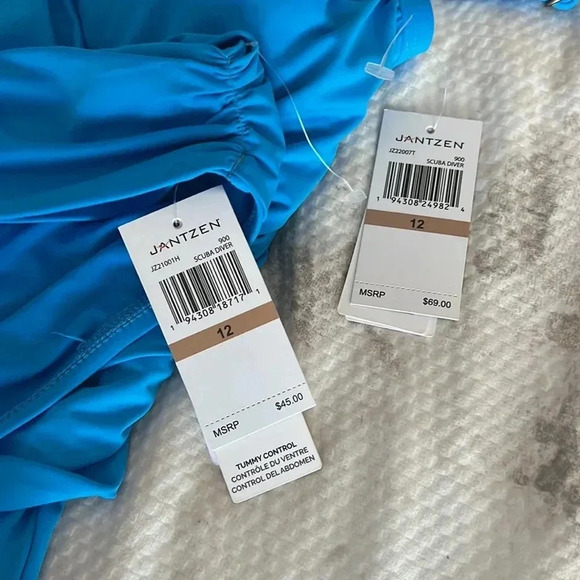 Jantzen Women's Solid Muse Tankini Top Bottom - Picture 12 of 13